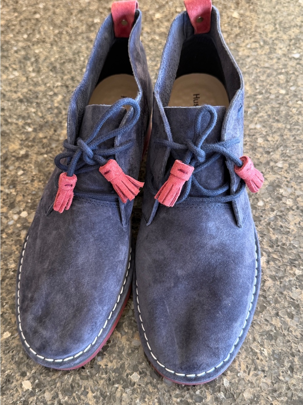 Hush Puppies Dark Mauve Suede Leather Chukka Boots Size 9